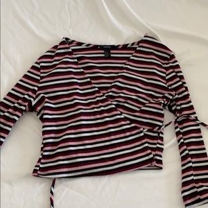 Stripped Wrap Shirt